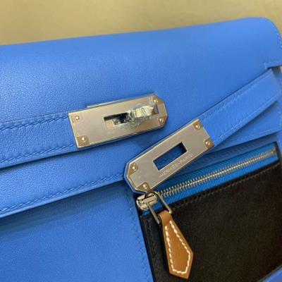 wholesale quality hermes kelly depeches colormatic swift blue hydra noir